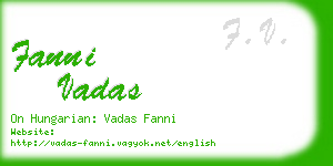 fanni vadas business card